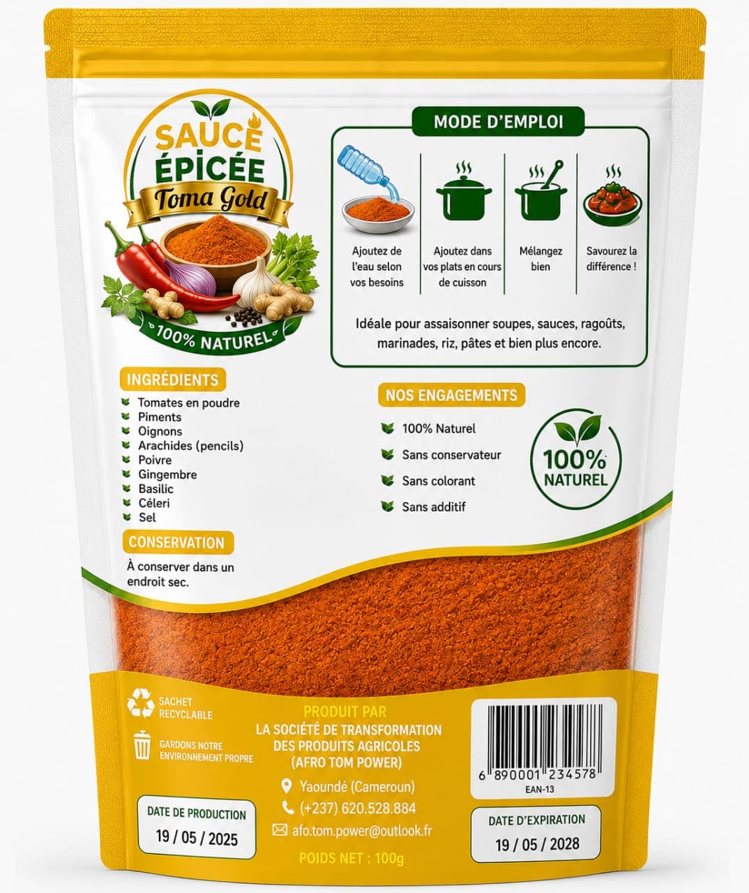 SAUCE  ÉPICÉE TOMA GOLD (CTR/YDE) - image 2