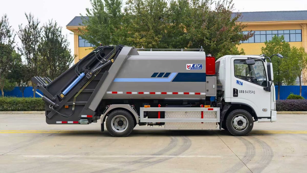 Compactor Collection Vehicle Energy Electric Garbage Truck Pure EV Compactor Refuse Collection ...